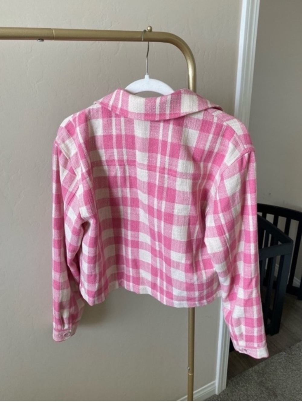 Charlie B cute pink & white checkered jacket NWT - Picture 4 of 6